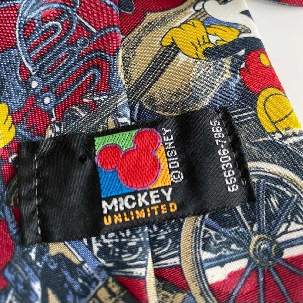 Vintage Disney Mickey Unlimited Men's Neck Tie Made In Italy Mickey Mouse - Picture 8 of 11